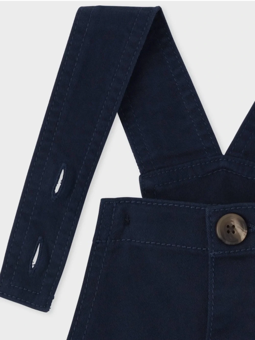 The Children's Place Navy Button-Front Overall Dress